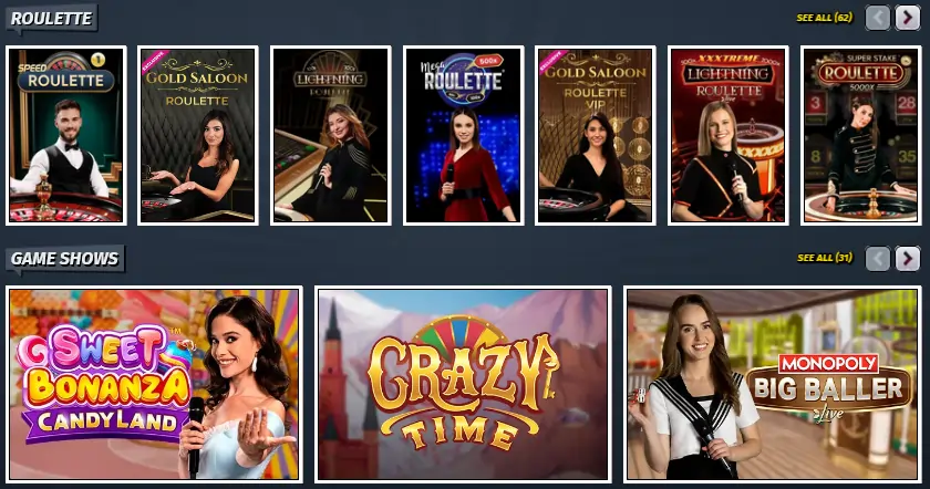 Allyspin Casino - Gry kasynowe